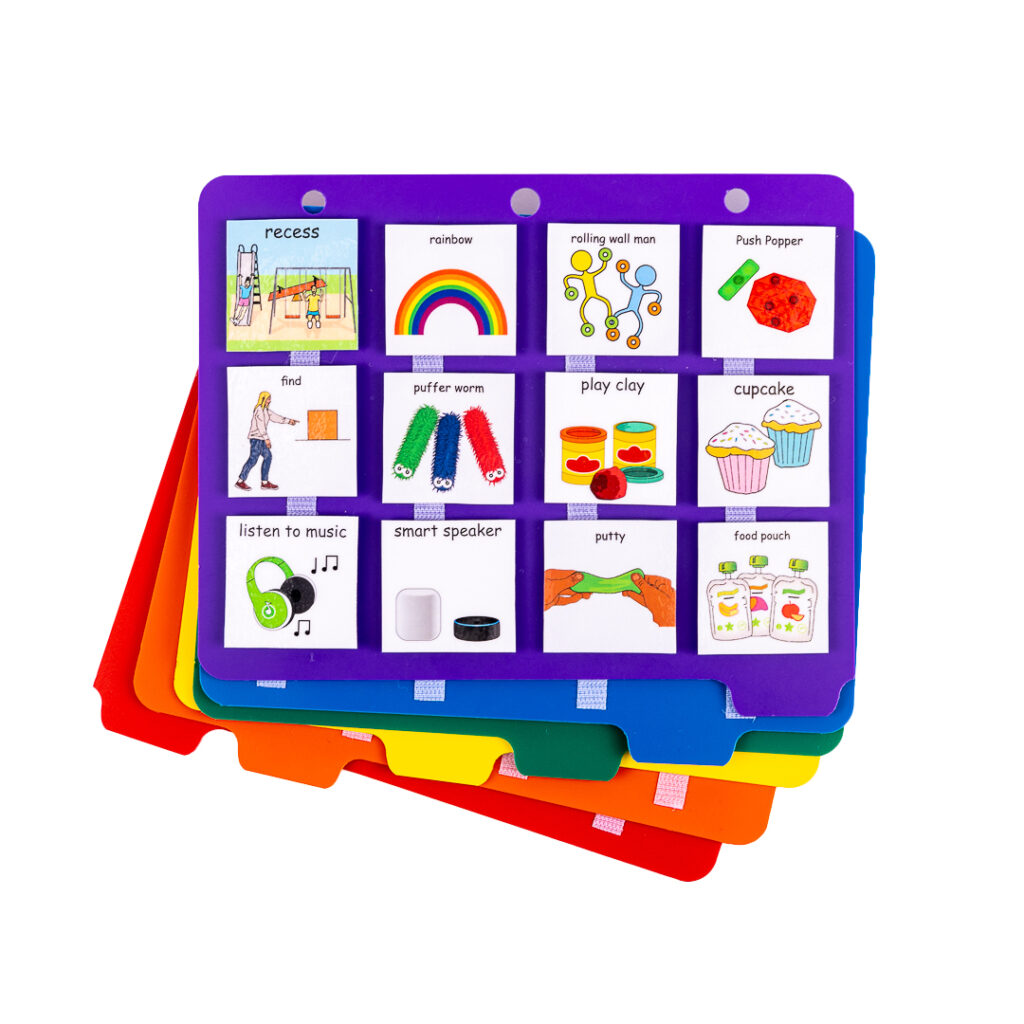 Large PECS Insert Pages - Set Of 6 For Communication Books With Color-Coded Tabs