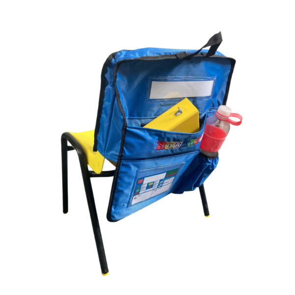 Smart Sack, for storing PECS books on the back of a chair