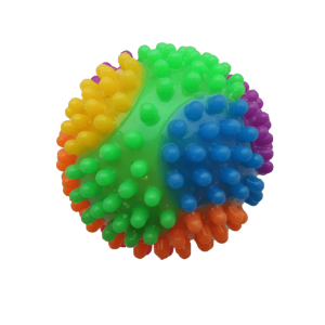 Flashing Bobble Ball is a multi-coloured plastic ball covered in spikes which lights up a