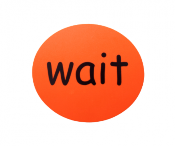 Wait Card for PECS (Picture Exchange Communication System)