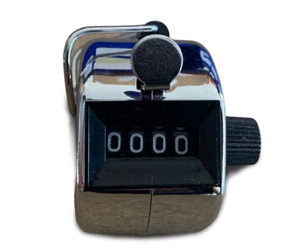 Black and sliver Analogue Clicker Counter