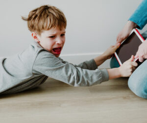 child with tablet computer