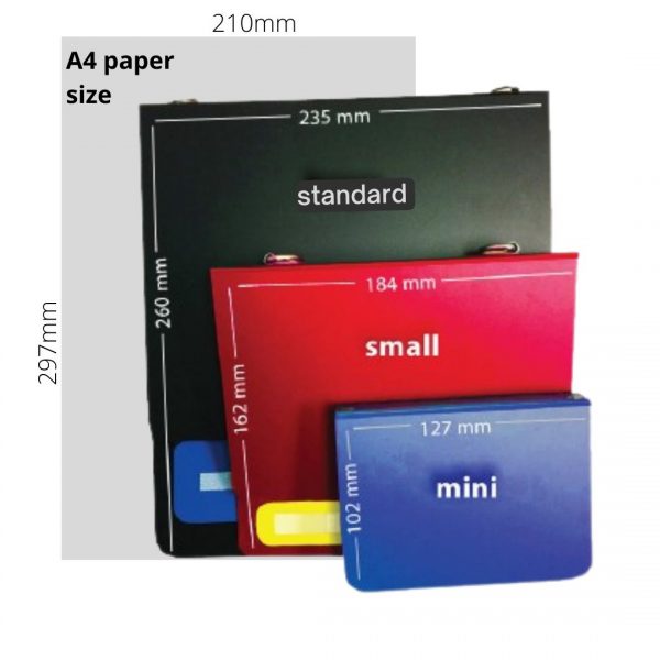 PECS Communication book size comparison - Standard small and