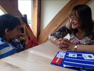 child using picture exchange communication system
