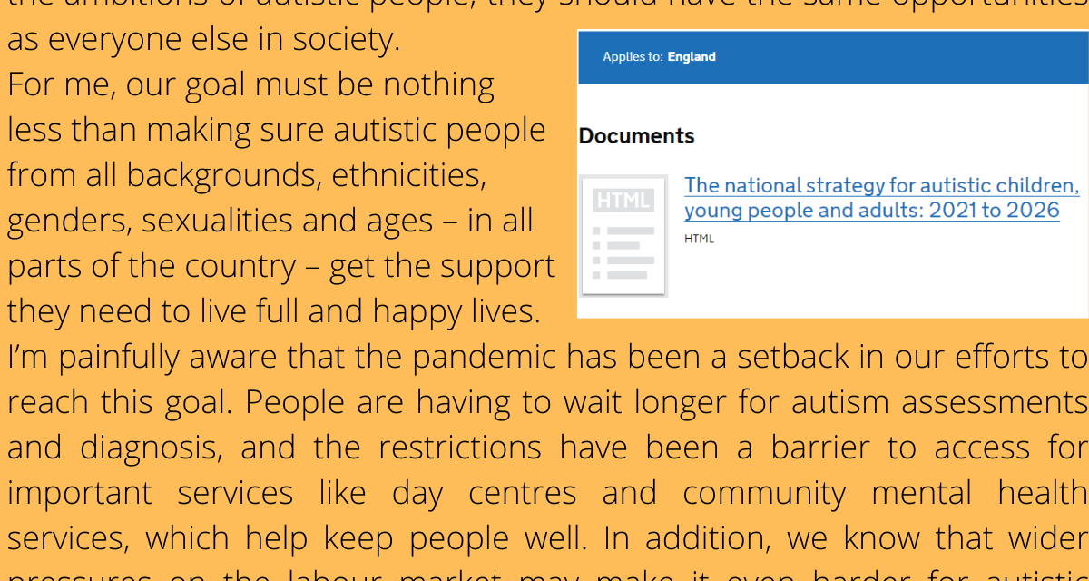 New Autism strategy for England