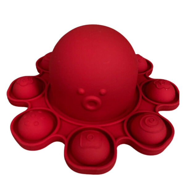 Red octopus popper made from silicon