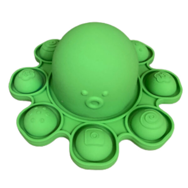 Green octopus popper made from silicon