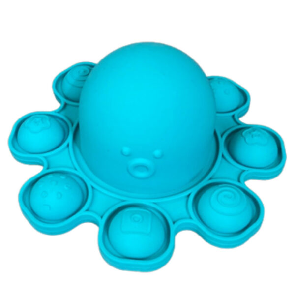 Blue octopus popper made from silicon