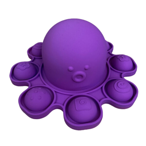 Purple octopus popper made from silicon