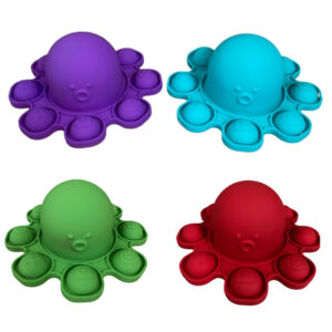 4 coloured octopus poppers